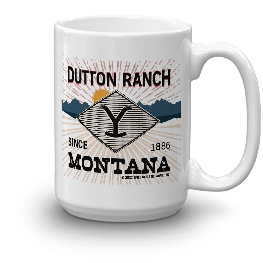 Yellowstone Dutton Ranch Montana White Mug - Image 7