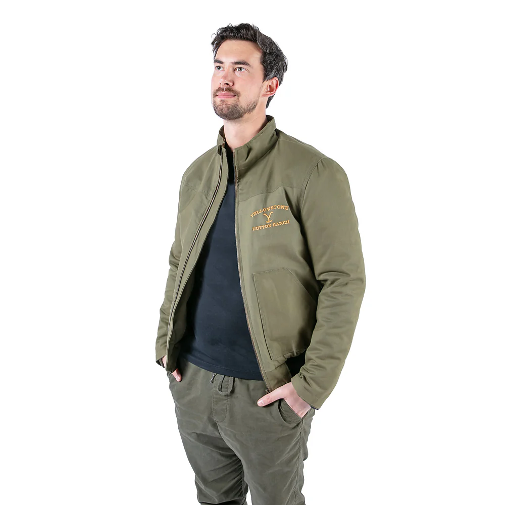 Yellowstone Dutton Ranch Olive Jacket - Image 4