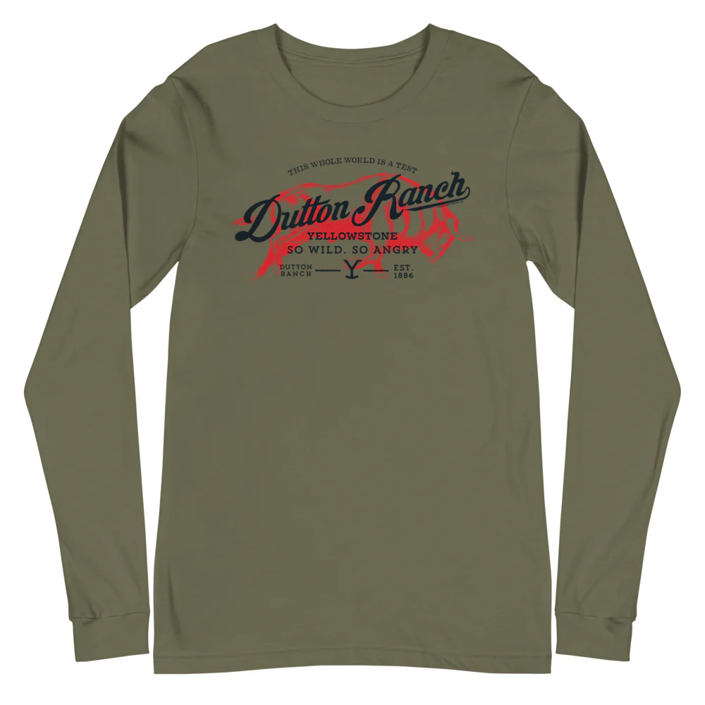 Yellowstone Dutton Ranch So Wild So Angry Unisex Long Sleeve T-Shirt - Image 3