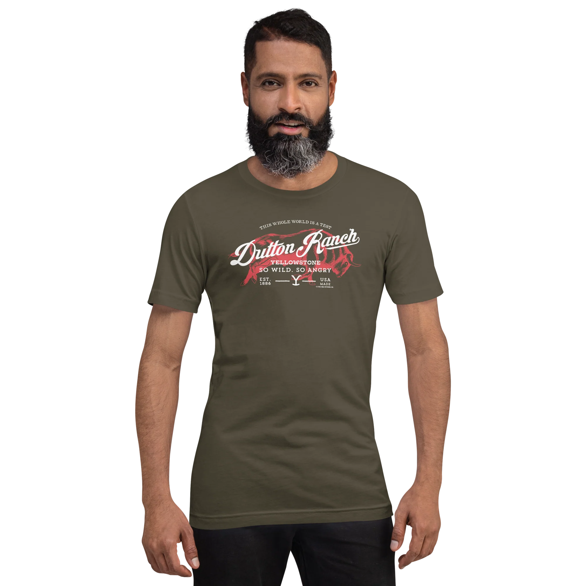 Yellowstone Dutton Ranch So Wild So Angry Unisex Premium T-Shirt - Image 2