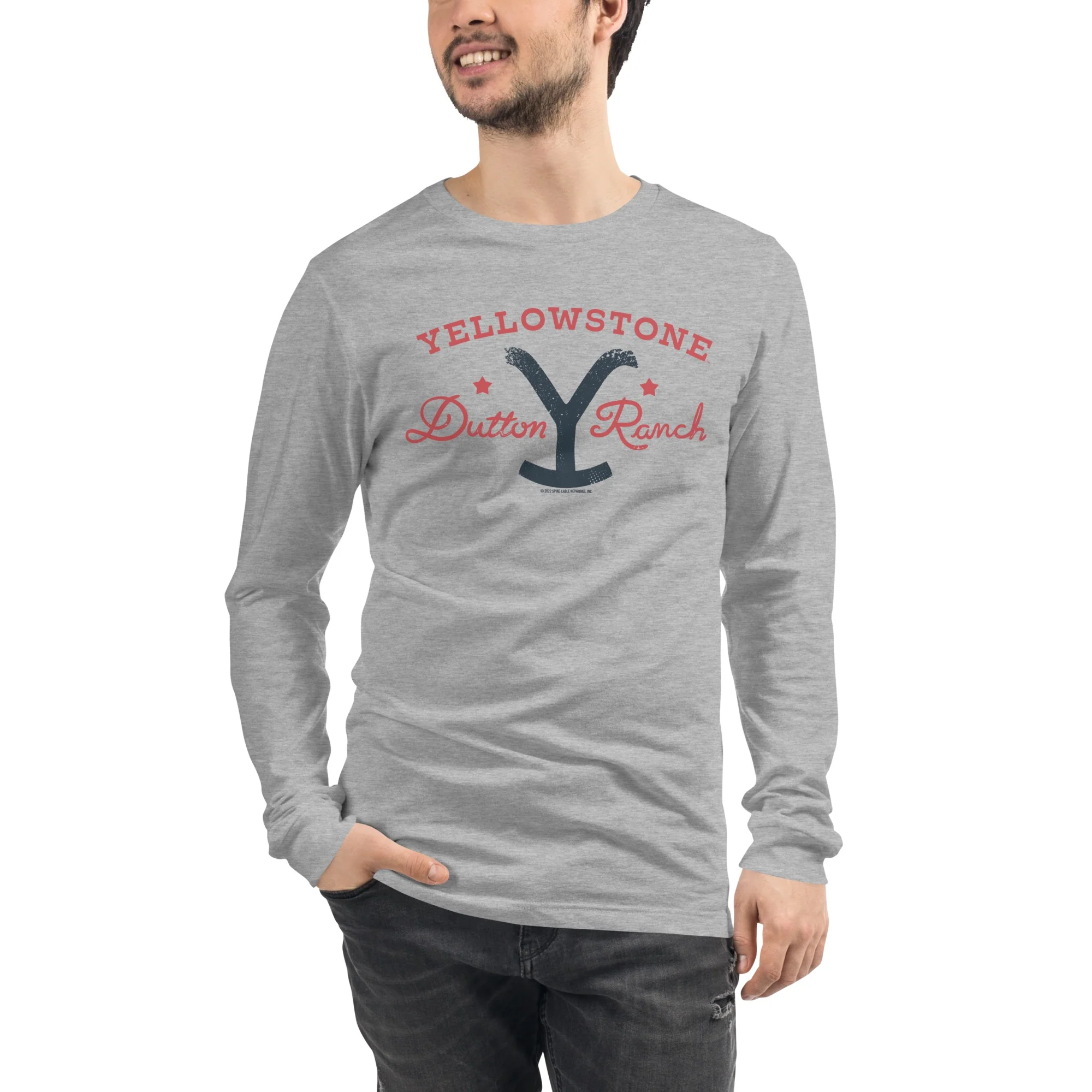 Yellowstone Dutton Ranch Star Adult Long Sleeve T-Shirt - Image 5