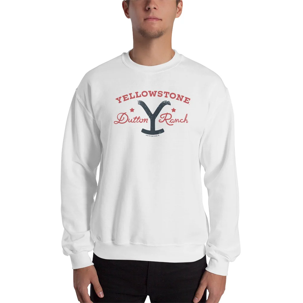 Yellowstone Dutton Ranch Star Fleece Crewneck Sweatshirt - Image 5