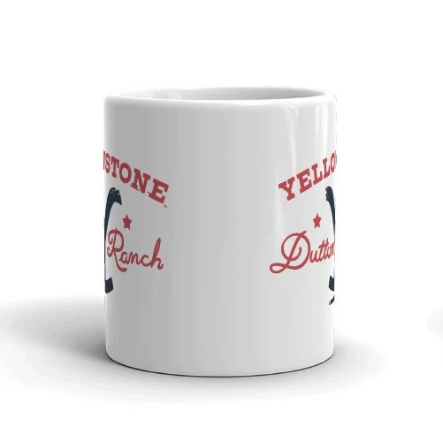 Yellowstone Dutton Ranch Star White Mug - Image 2
