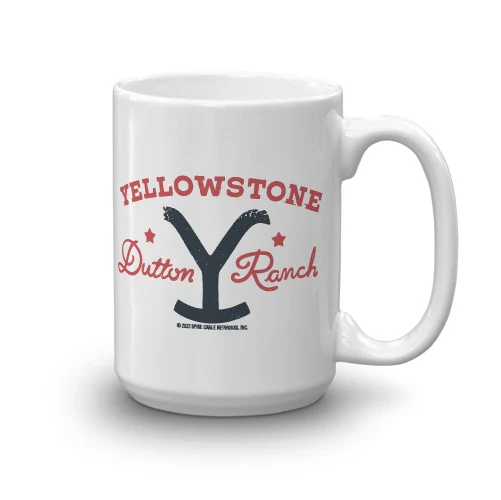 Yellowstone Dutton Ranch Star White Mug - Image 4