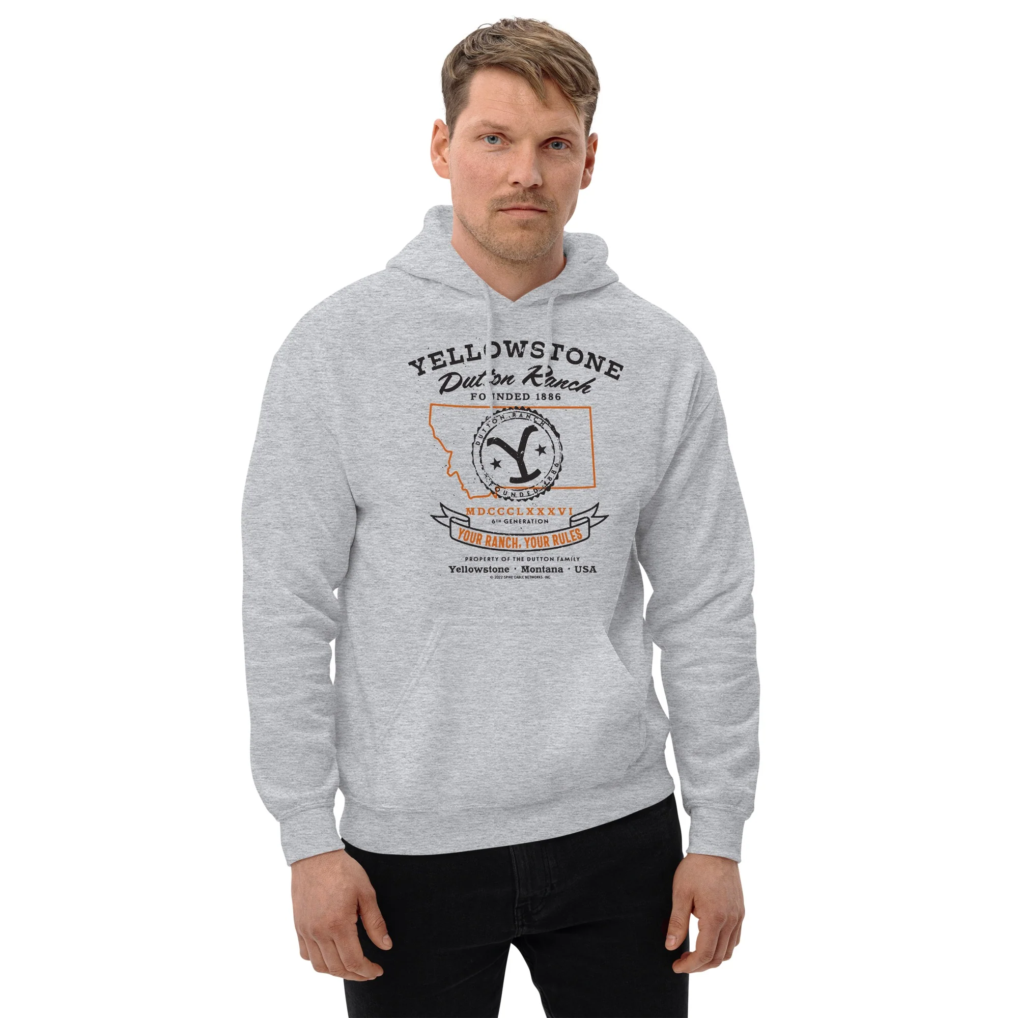 Yellowstone Dutton Ranch Your Ranch Your Rules Hooded Sweatshirt - Image 4