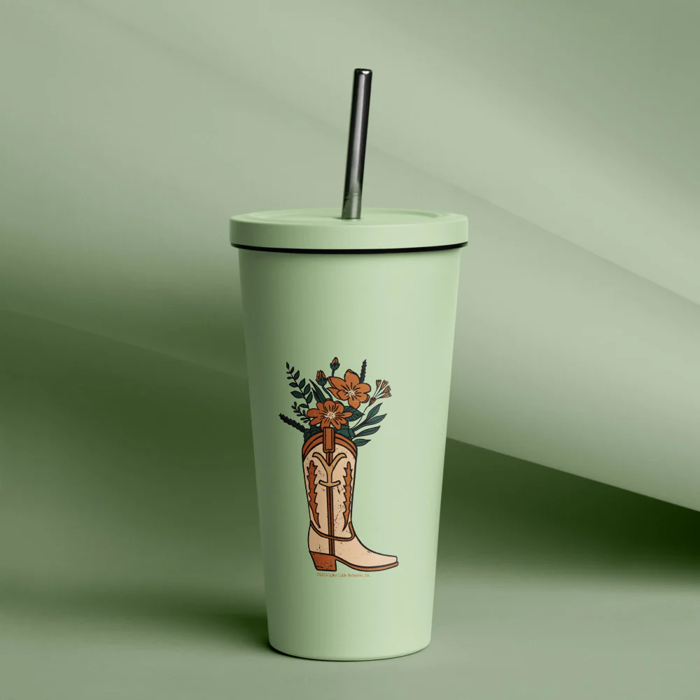 Yellowstone Floral Boot Tumbler - Image 10