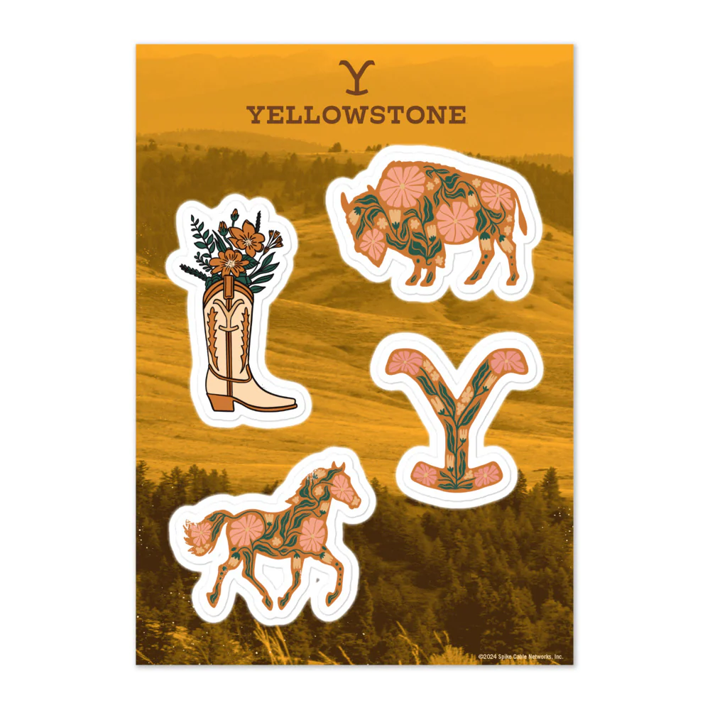 Yellowstone Floral Icons Sticker Sheet - Image 2