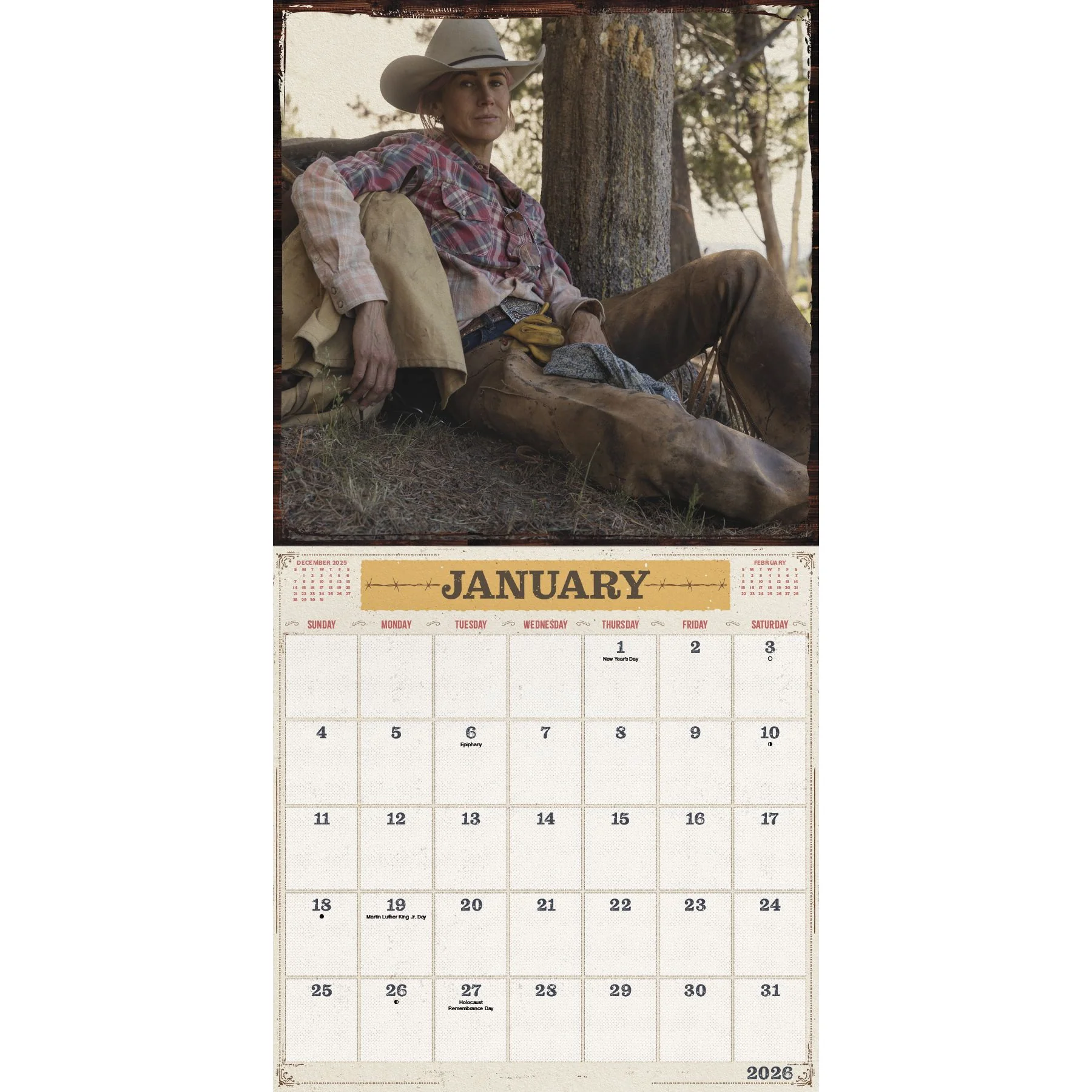 Yellowstone: From the Bunkhouse 2026 Wall Calendar - Image 3