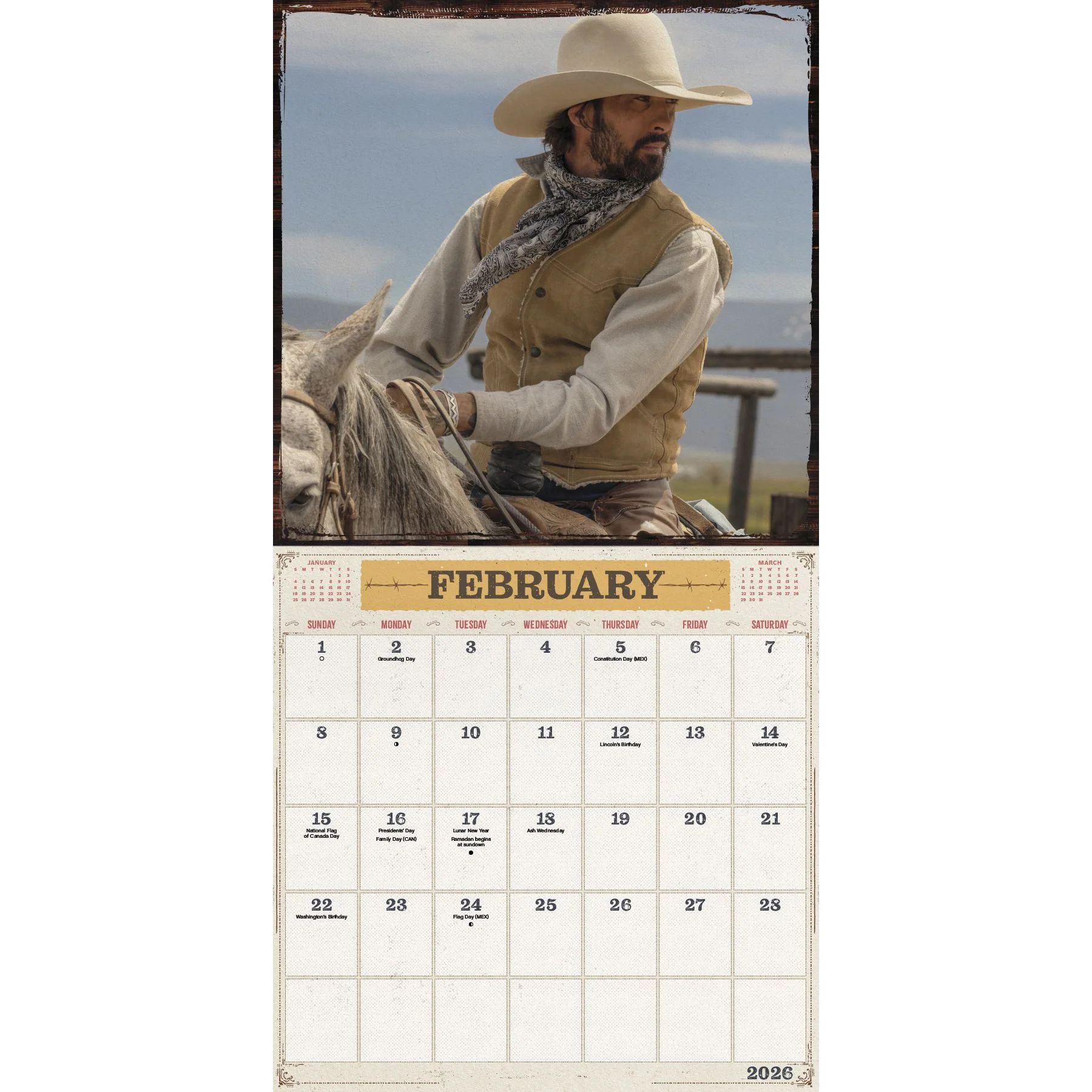 Yellowstone: From the Bunkhouse 2026 Wall Calendar - Image 4
