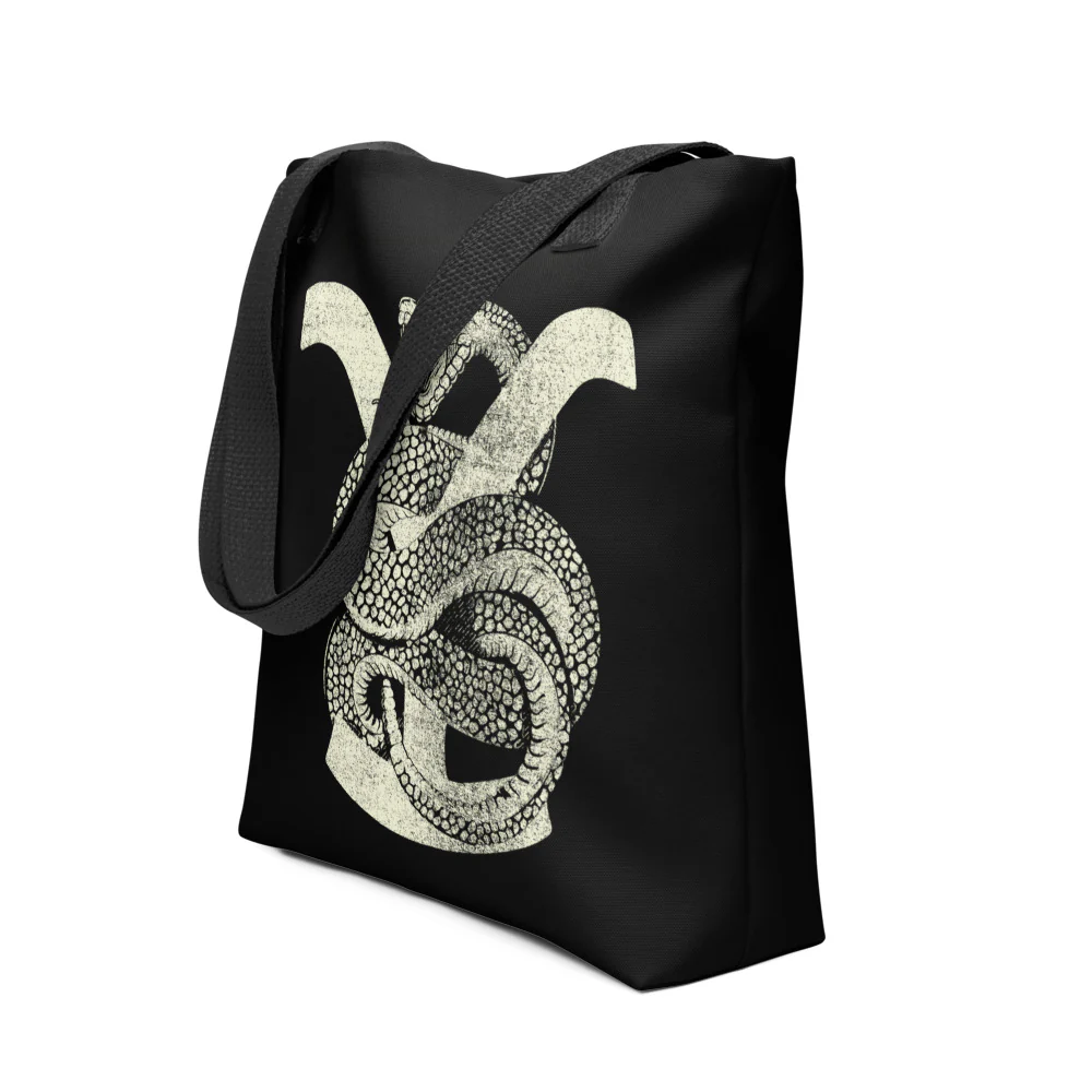 Yellowstone Greyscale Rattlesnake Tote Bag - Image 3