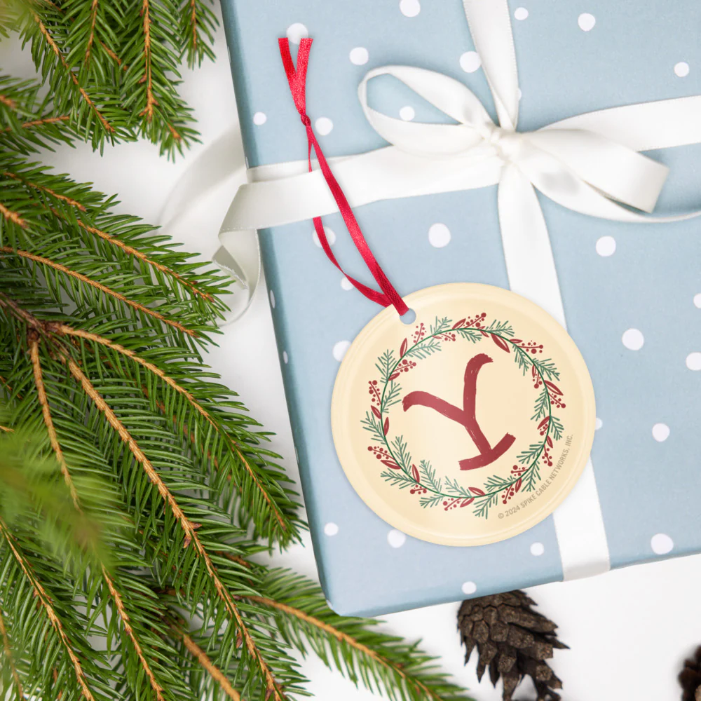 Yellowstone Holiday Wreath Acrylic Ornaments - Image 2