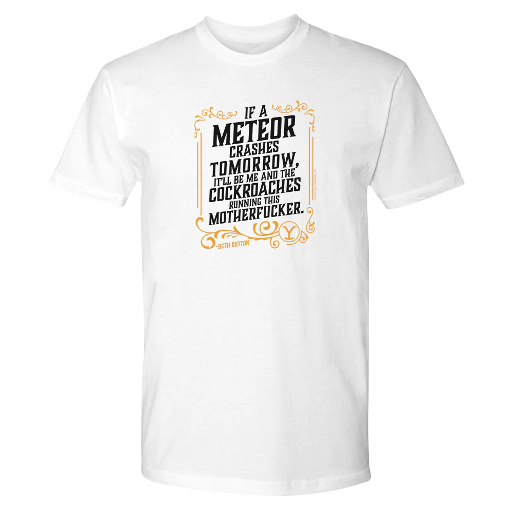 Yellowstone If A Meteor Crashes Tomorrow Adult Short Sleeve T-Shirt - Image 4