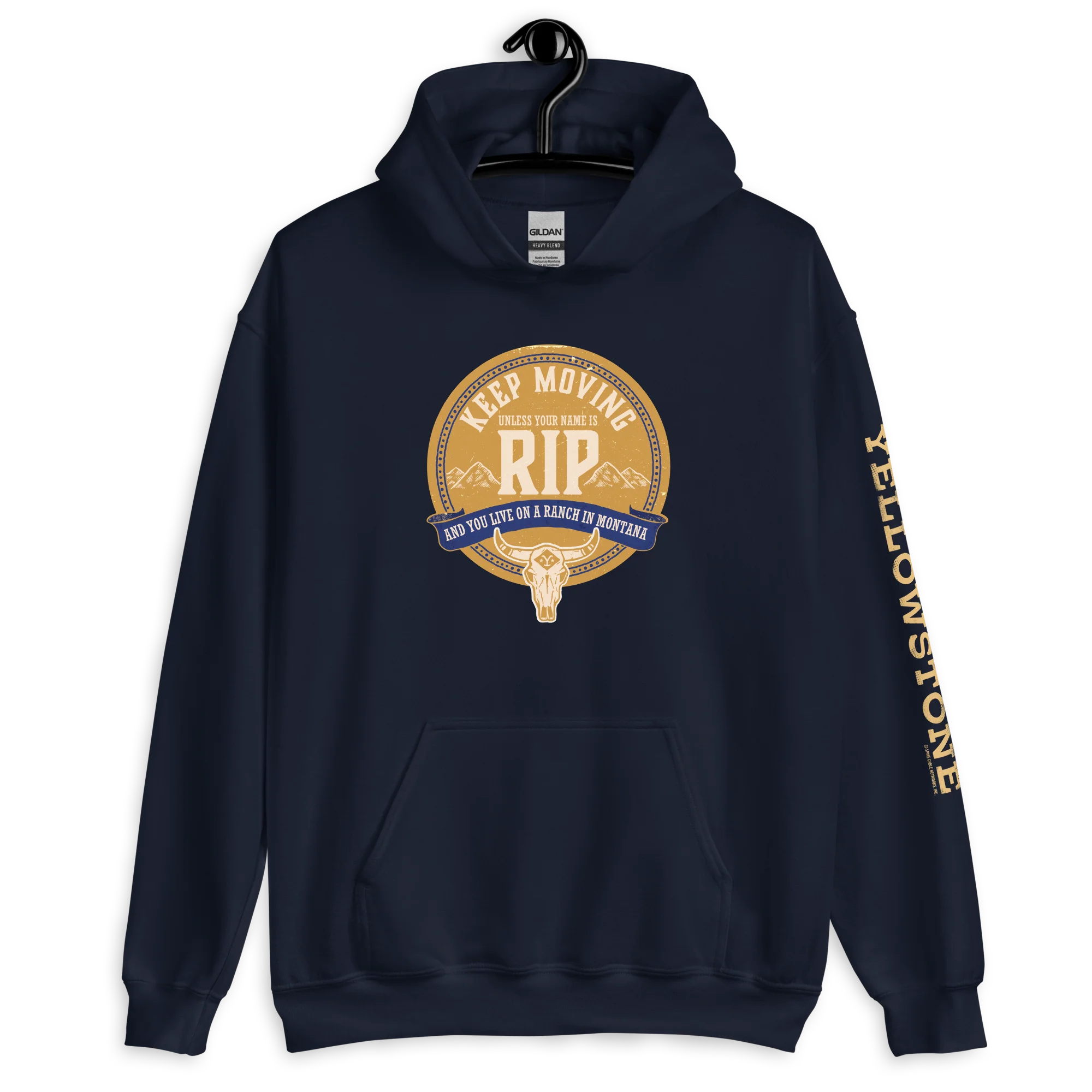 Yellowstone Keep Moving Unless You Are RIP Hooded Sweatshirt - Image 3