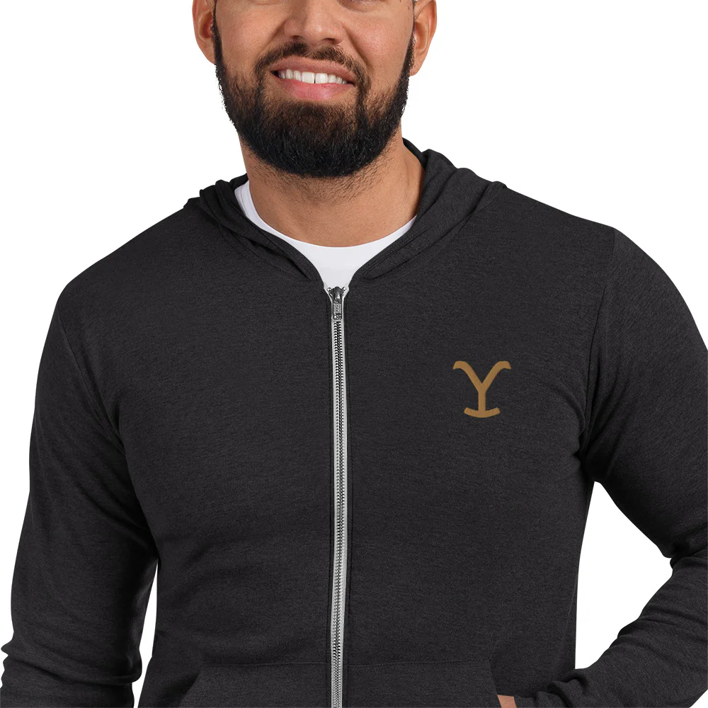 Yellowstone Logo Embroidered Zip Hoodie - Image 3