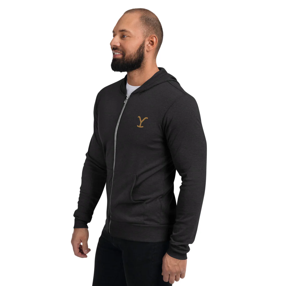 Yellowstone Logo Embroidered Zip Hoodie - Image 5