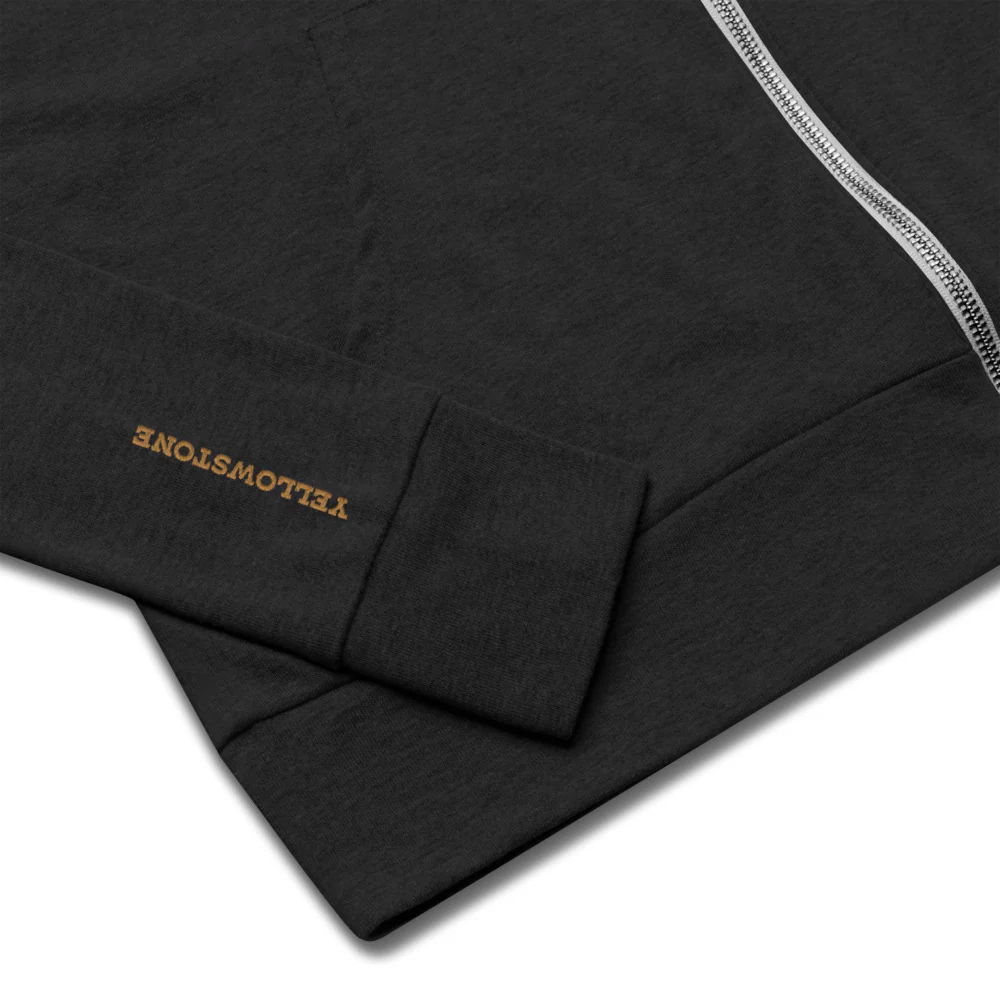 Yellowstone Logo Embroidered Zip Hoodie - Image 6