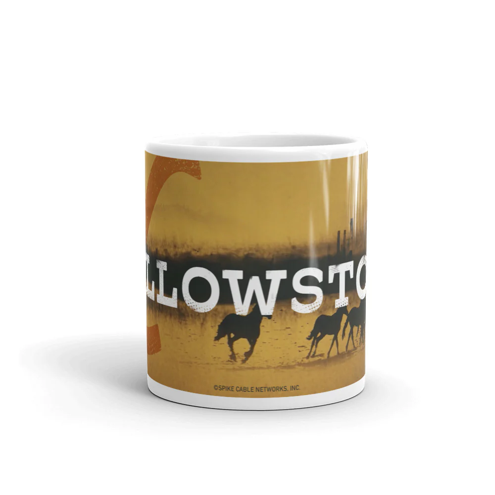 Yellowstone Logo White Mug - Image 3
