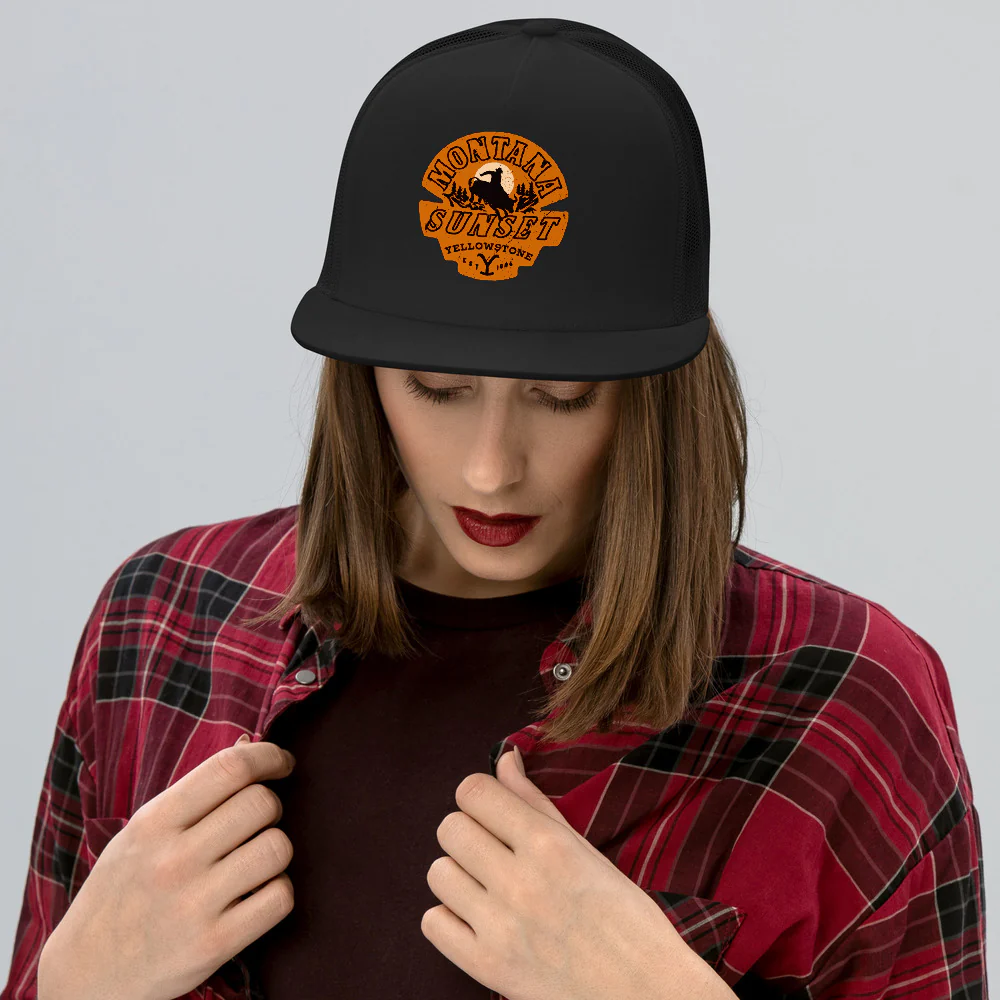 Yellowstone Montana Sunset Trucker Hat - Image 6