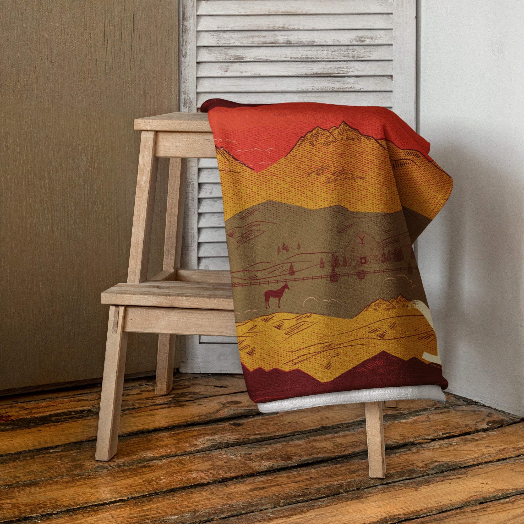 Yellowstone Mountains Beach Towel - Image 4