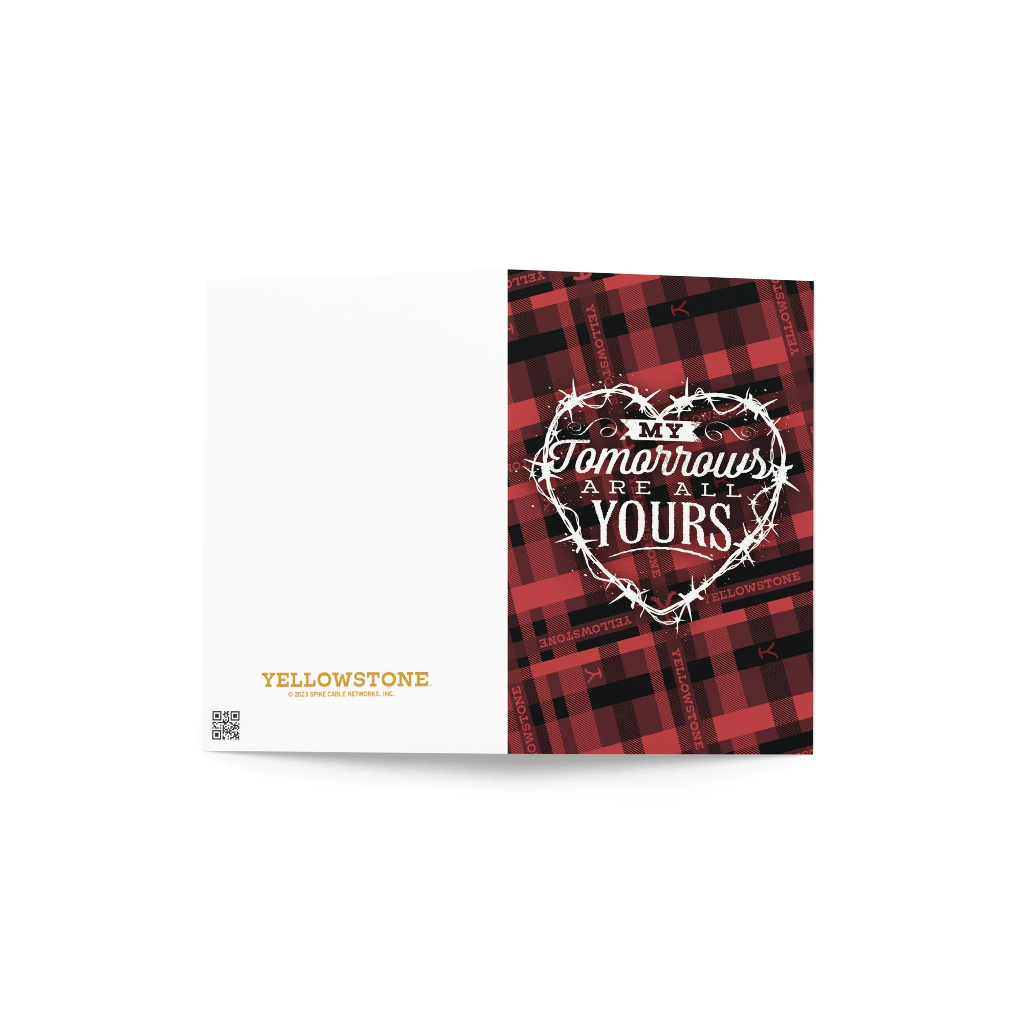 Yellowstone My Tomorrows Are All Yours Plaid Greeting Card - Image 3