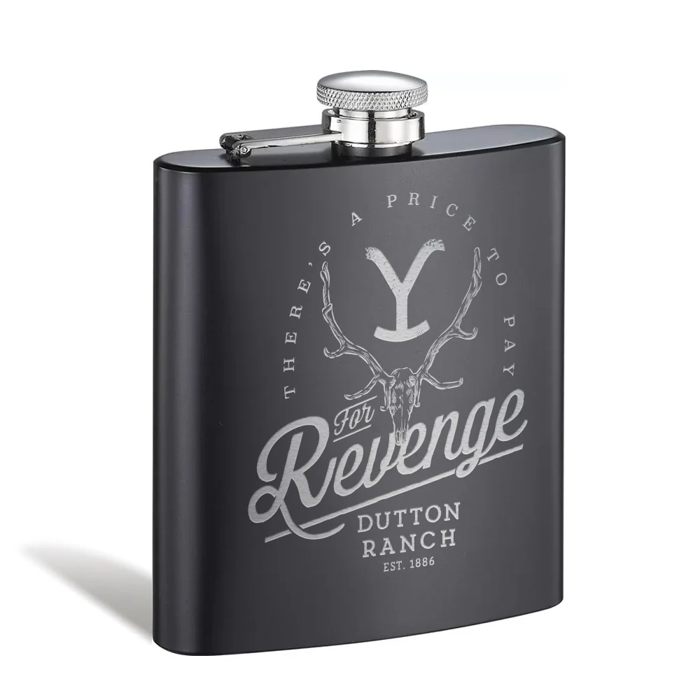 Yellowstone Revenge Laser Engraved Flask - Image 3