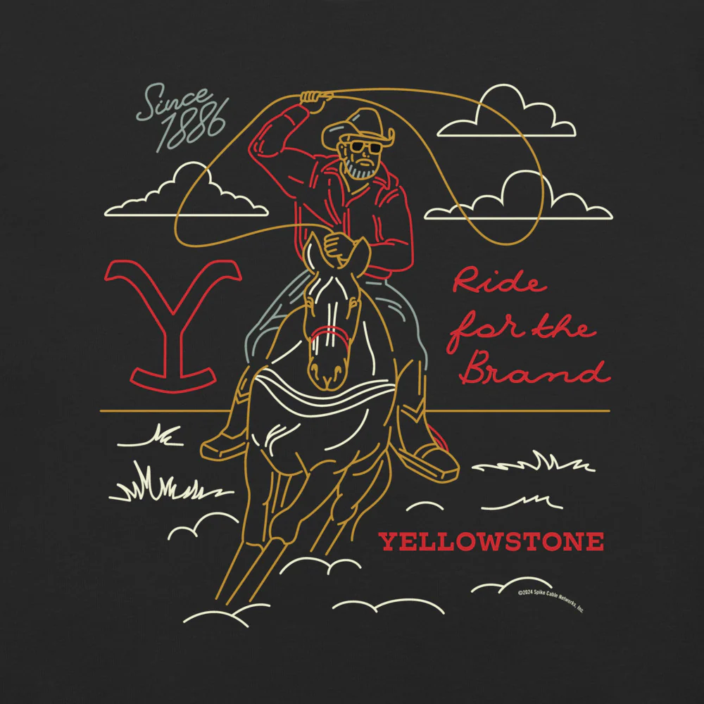 Yellowstone Ride For The Brand Outline T-Shirt - Image 2