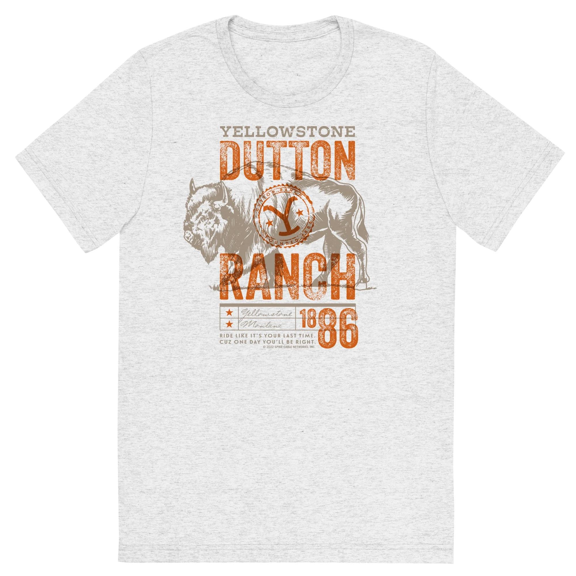 Yellowstone Ride Like It's Your Last Adult Tri-Blend T-Shirt - Image 4