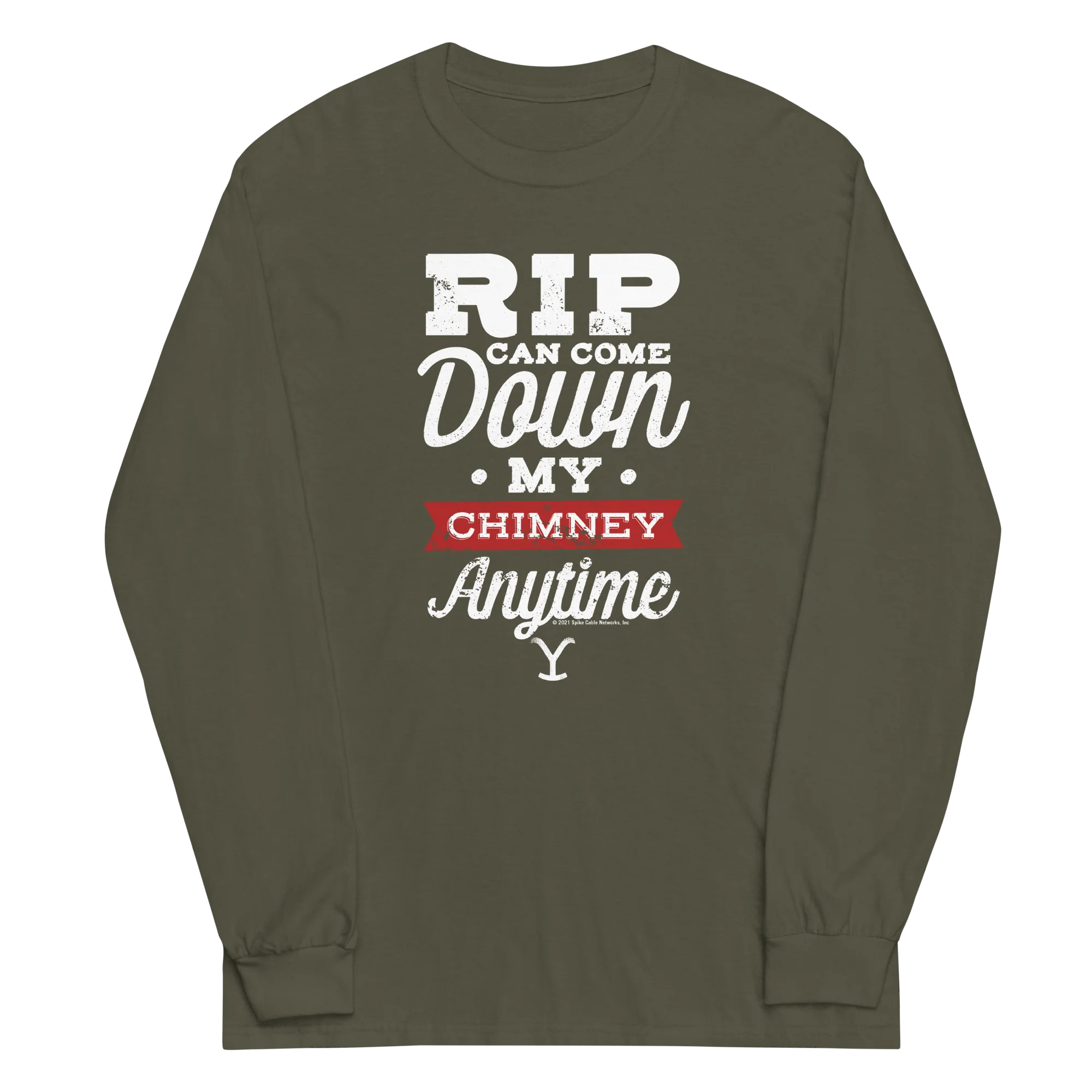 Yellowstone RIP Can Come Down My Chimney Any Time Adult Long Sleeve T-Shirt - Image 2