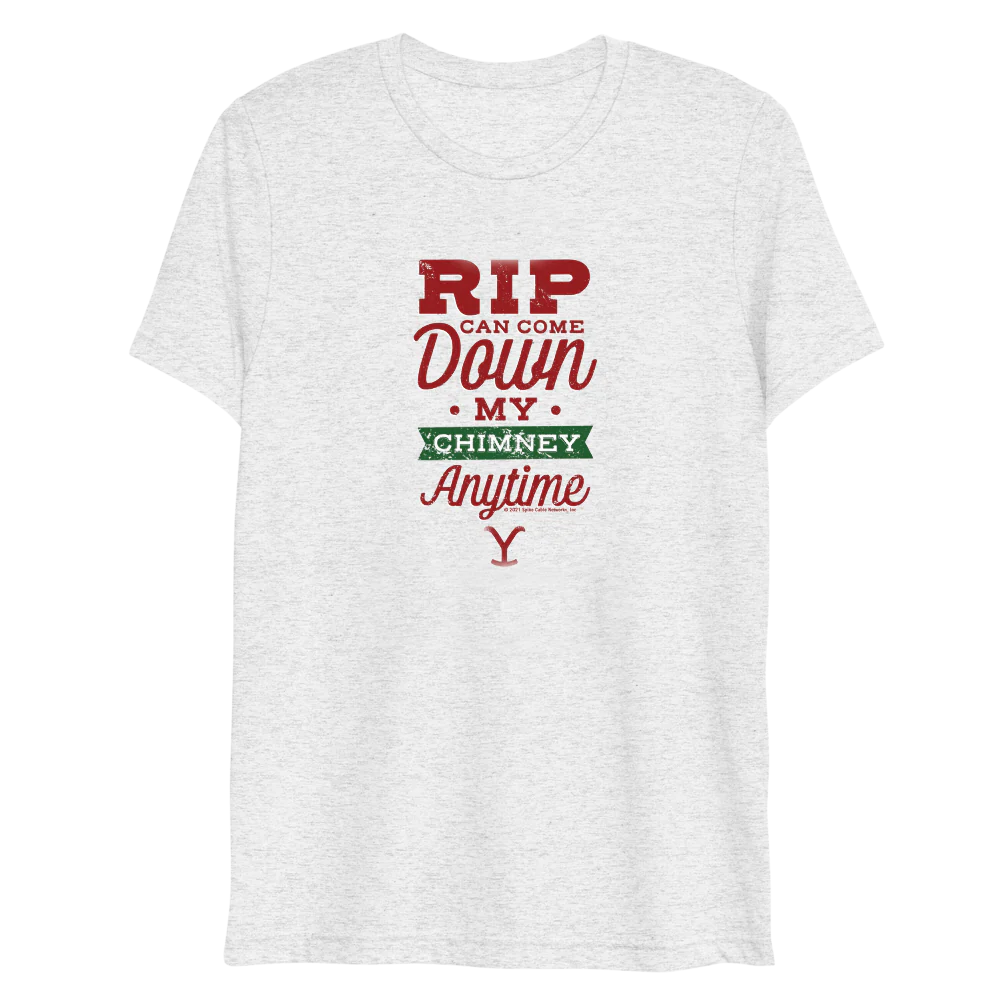 Yellowstone RIP Can Come Down My Chimney Any Time Tri-Blend T-Shirt - Image 3
