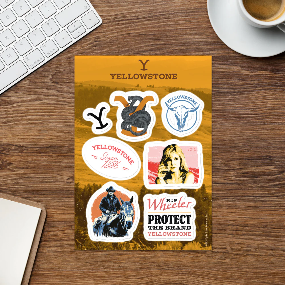 Yellowstone Rip Wheeler and Beth Dutton Sticker Sheet - Image 2