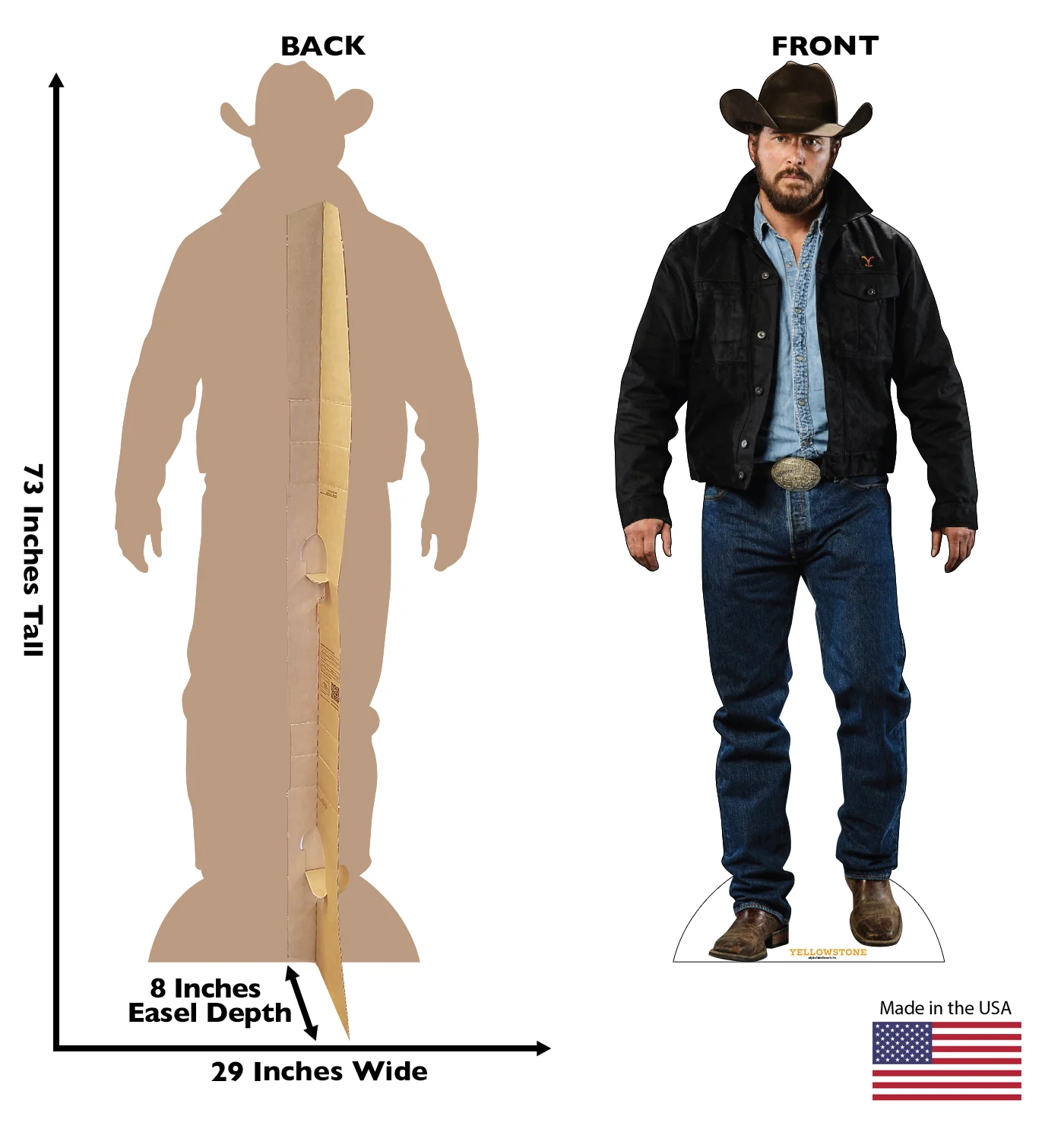 Yellowstone Rip Wheeler Life-Sized Cardboard Cutout Standee - Image 3