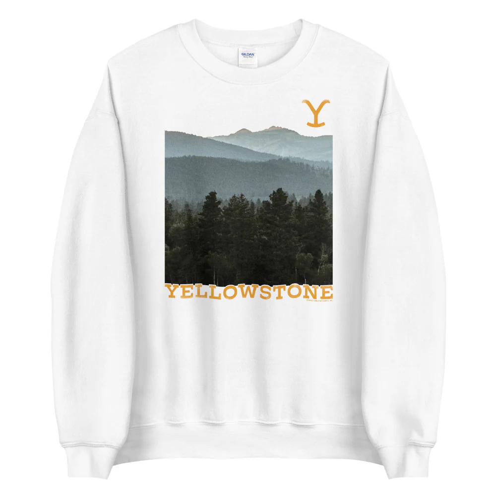 Yellowstone Scenery Fleece Crewneck Sweatshirt - Image 4