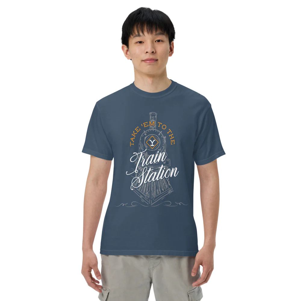 Yellowstone Take 'Em To The Train Station Unisex Comfort Colors T-Shirt - Image 5