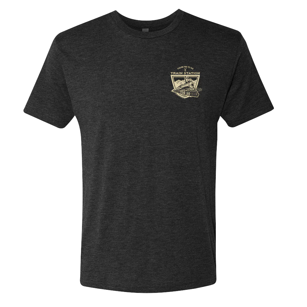 Yellowstone Taking You to the Train Station Men's Tri-Blend T-Shirt - Image 3