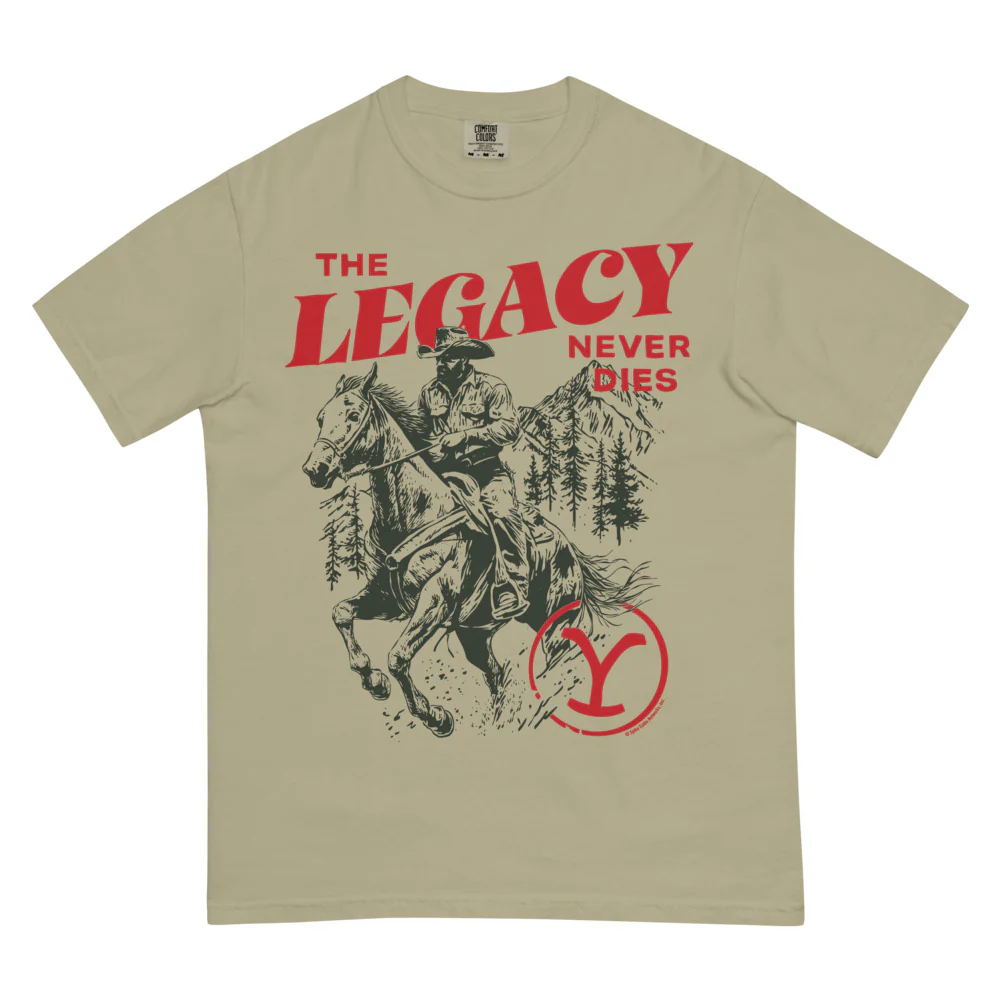 Yellowstone The Legacy Never Dies Unisex Comfort Colors T-Shirt - Image 5