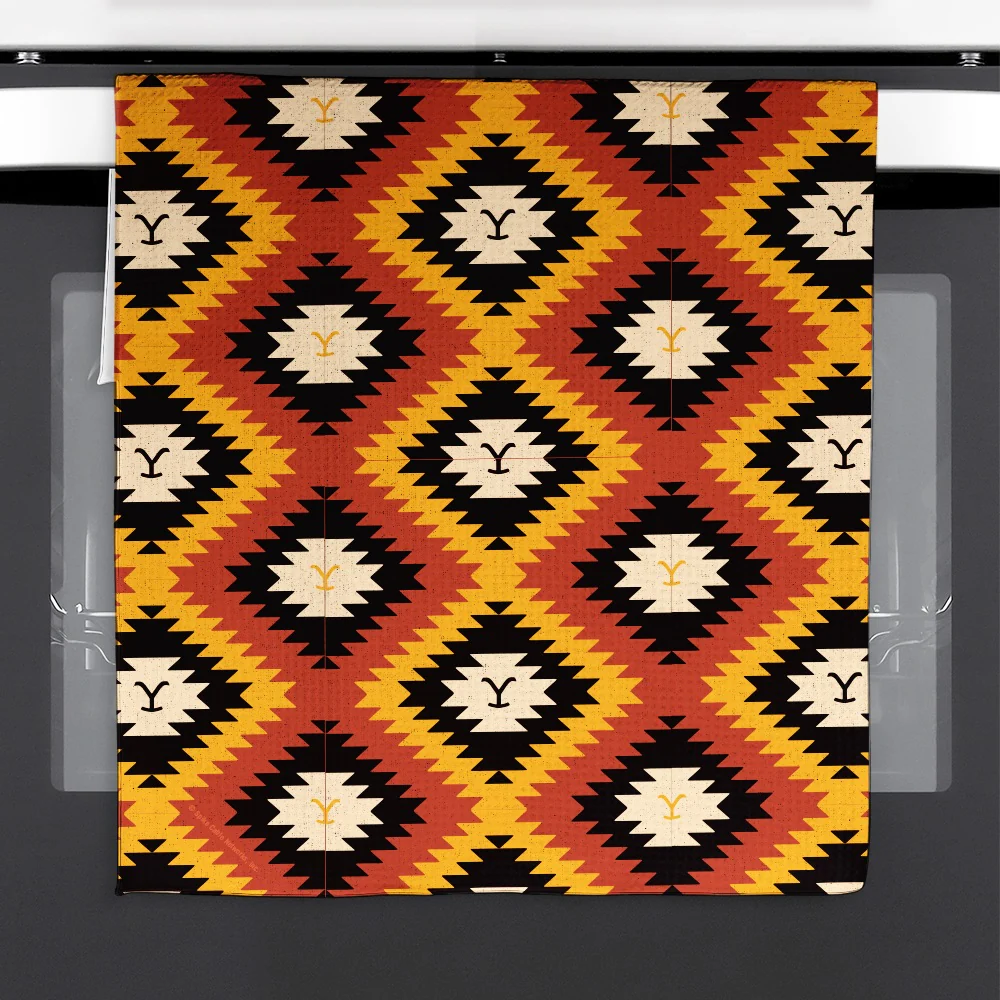 Yellowstone Tile Logo Kitchen Towel - Image 3