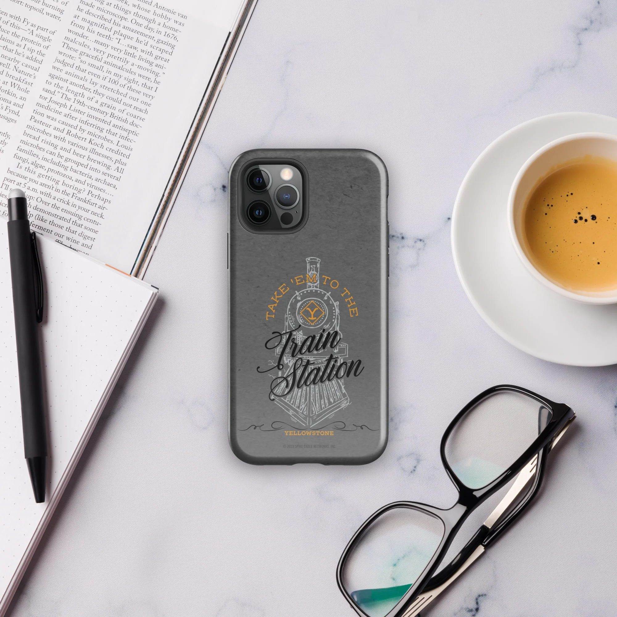 Yellowstone Train Station Tough Phone Case - iPhone - Image 45