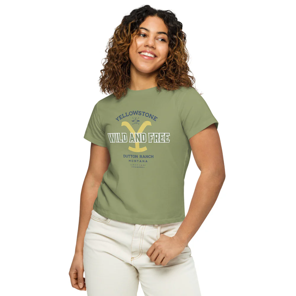 Yellowstone Wild and Free Women's Crop T-Shirt - Image 3