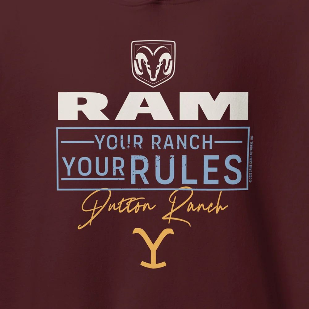 Yellowstone x Ram Your Ranch Your Rules Hoodie - Image 2