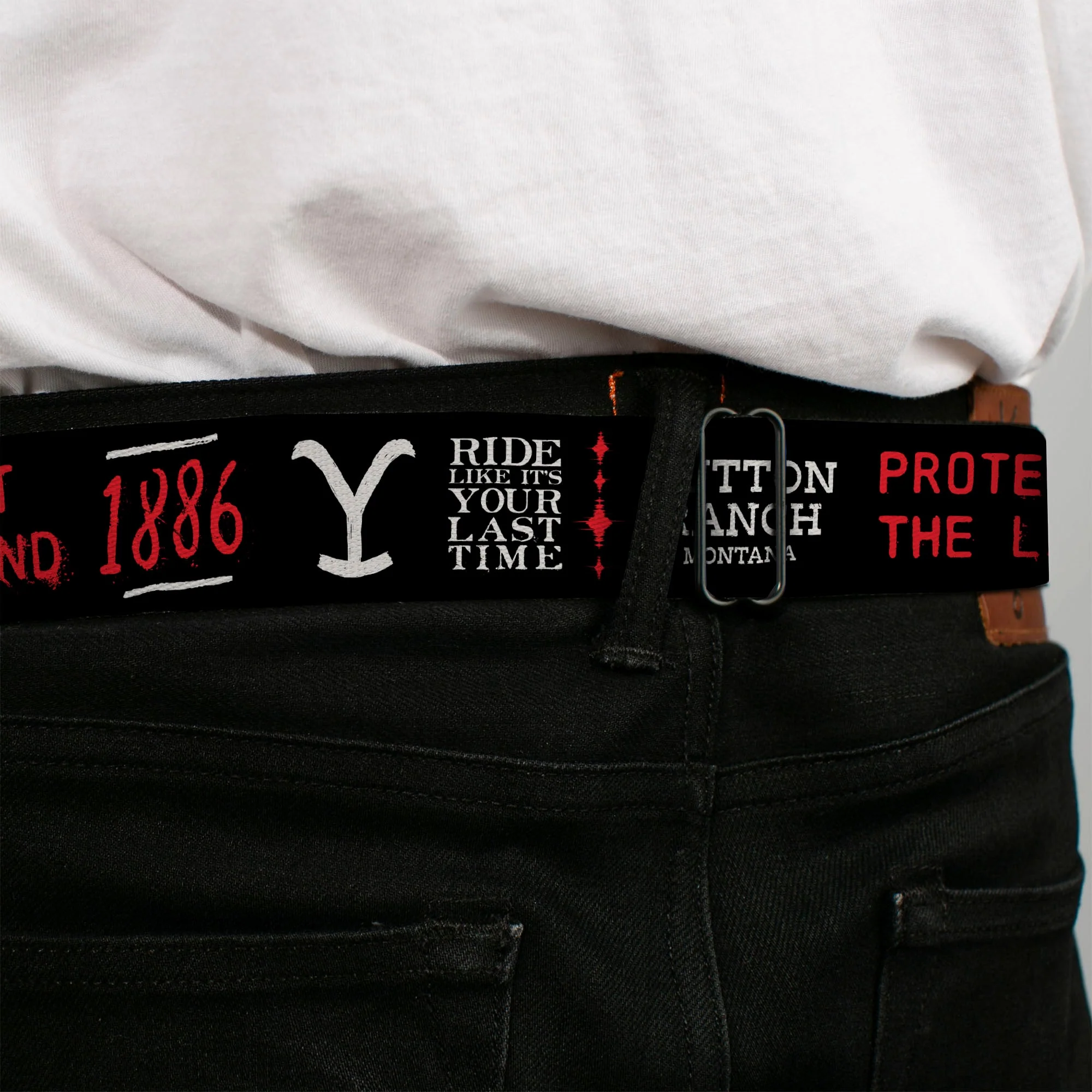 Yellowstone Dutton Ranch Icon Seatbelt Buckle Belt - Image 4