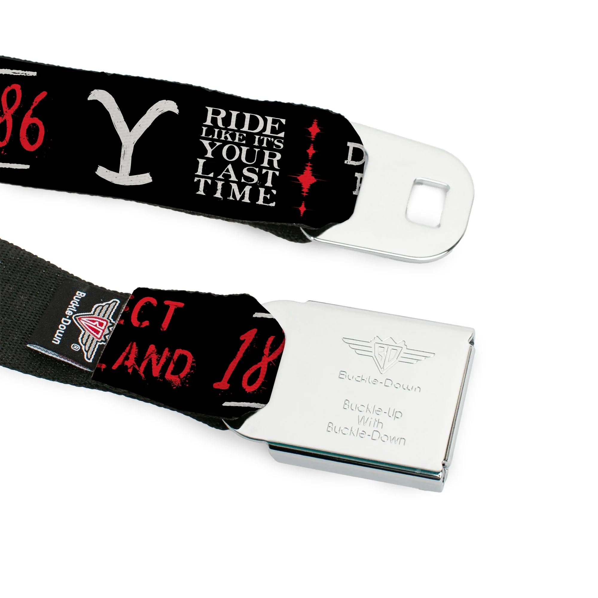 Yellowstone Dutton Ranch Icon Seatbelt Buckle Belt - Image 9