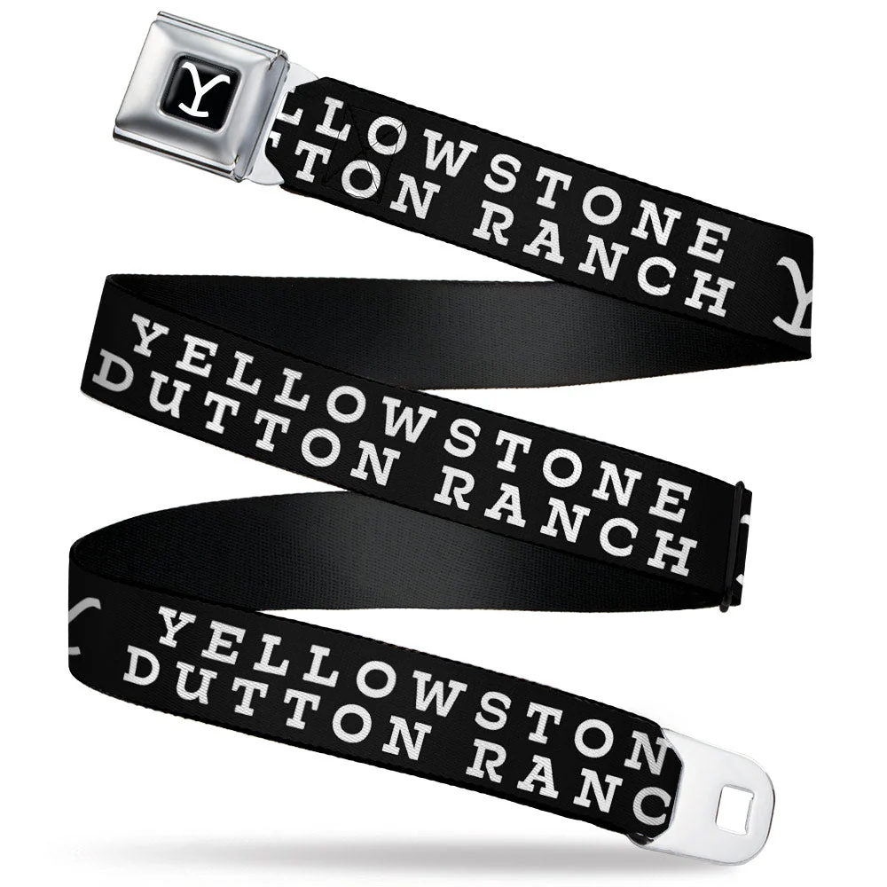 Yellowstone Dutton Ranch Y Logo Seatbelt Buckle Belt