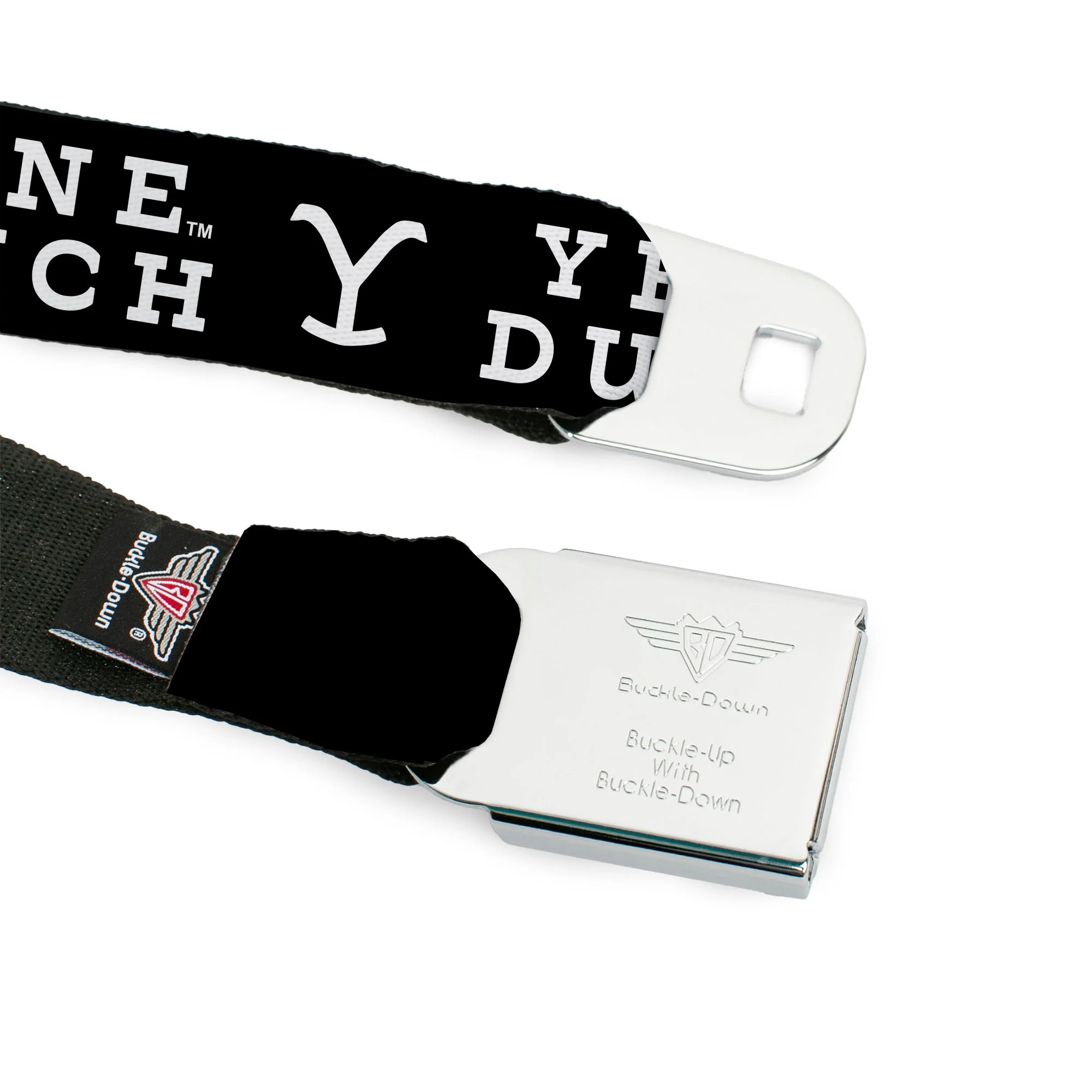 Yellowstone Dutton Ranch Y Logo Seatbelt Buckle Belt - Image 9