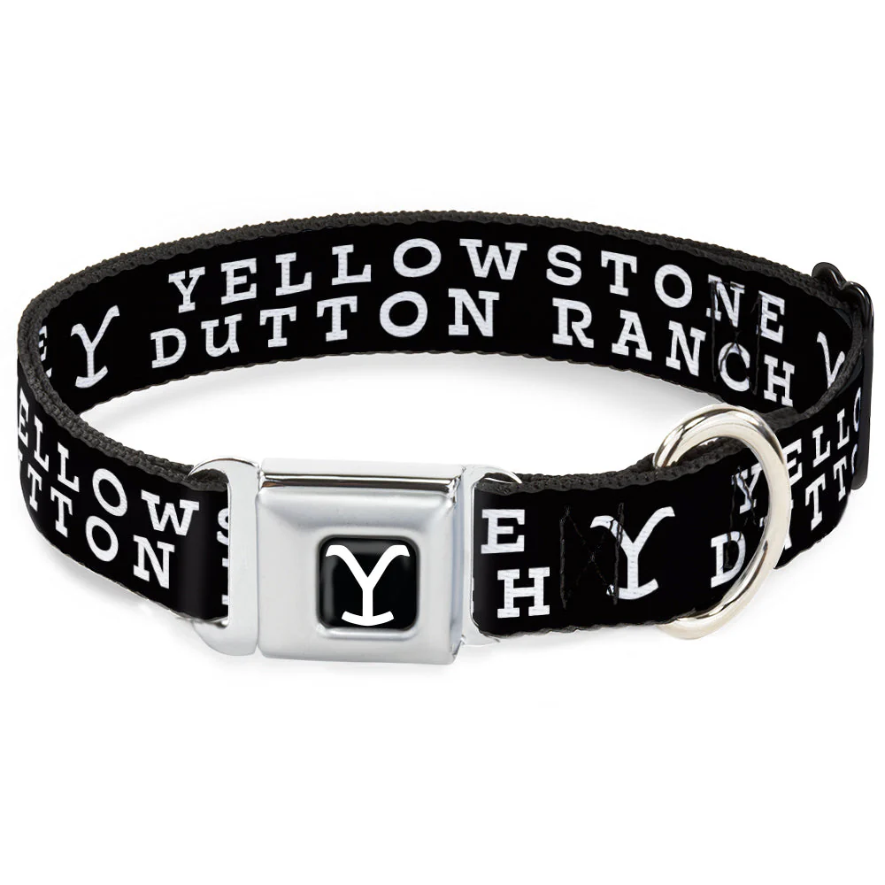 Yellowstone Y Logo Dutton Ranch Seatbelt Buckle Dog Collar