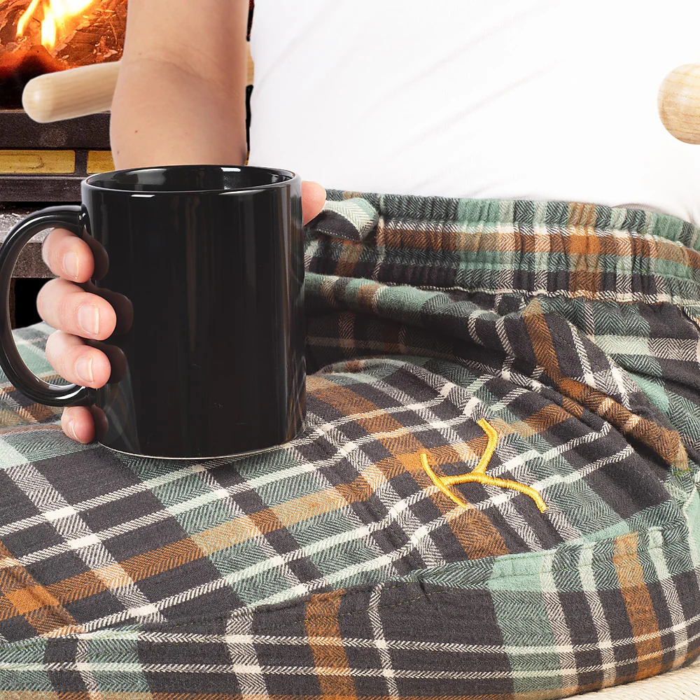 Yellowstone Y Logo Embroidered Women's Cabin Jams Flannel Pajama Pants - Image 5