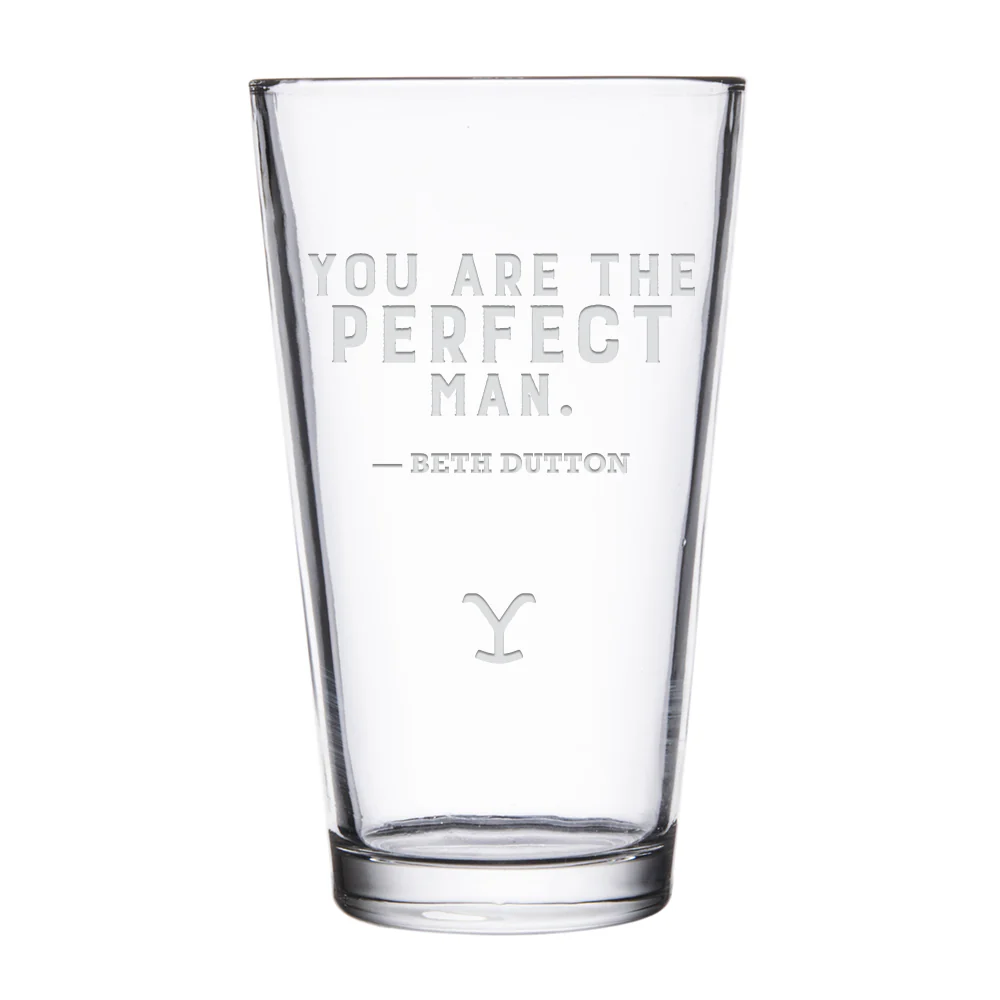 Yellowstone You Are Perfect Beth and Rip Pint Glass Set of 2 - Image 4